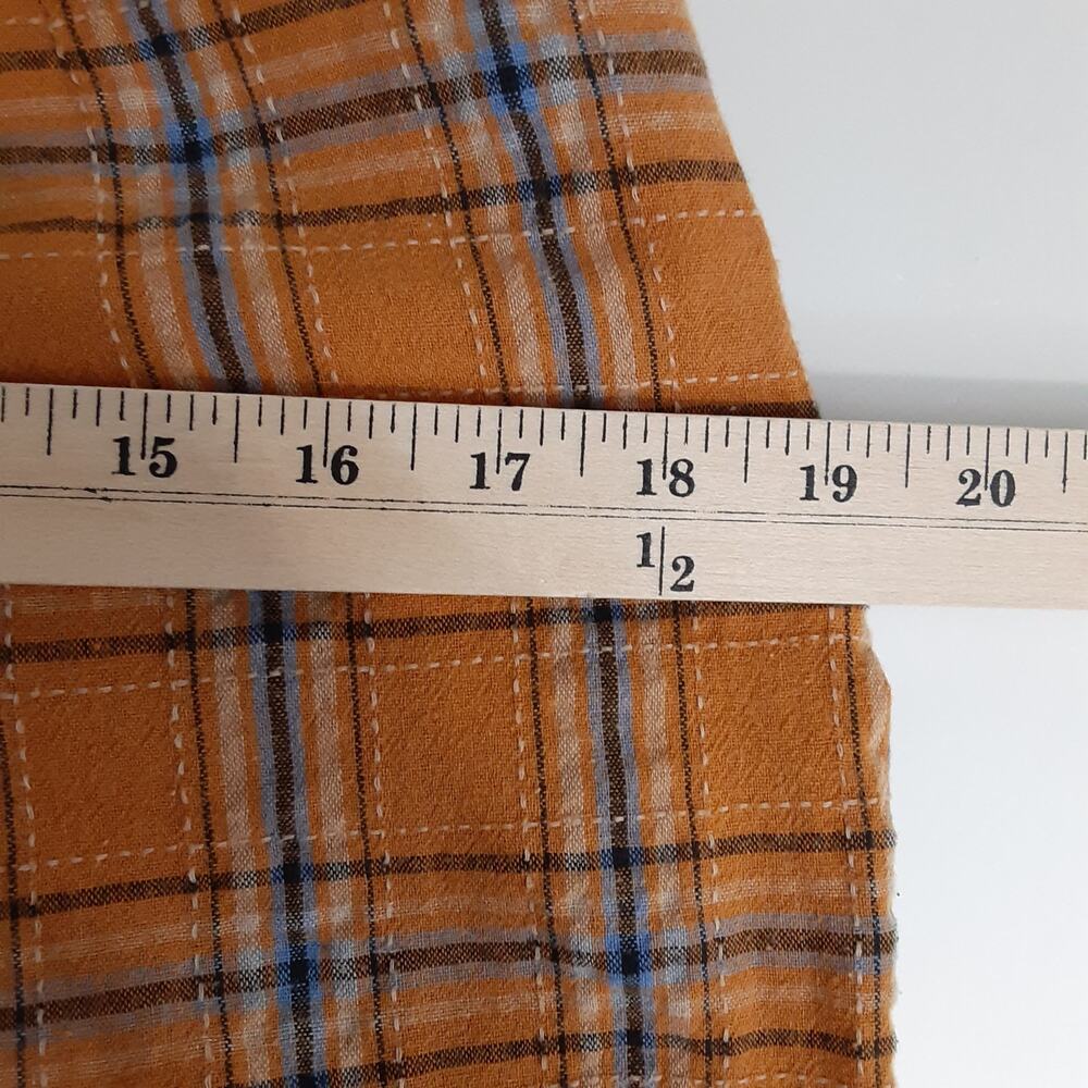 Vintage 70s Inspired Plaid Trousers Orange Womens S/M Academia - Picture 9 of 12
